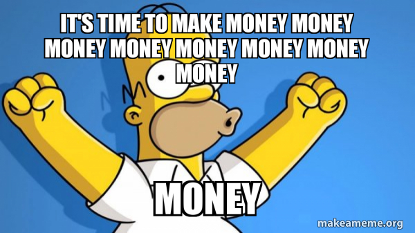 homer excited about money