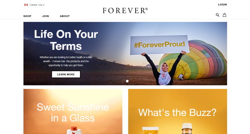 picture of forever living website