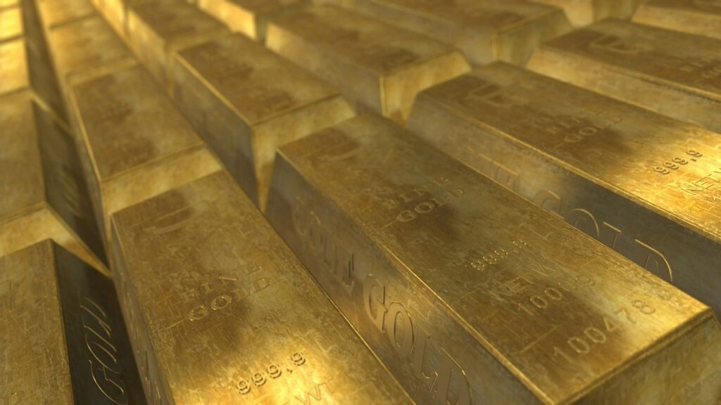 close up picture of gold bars